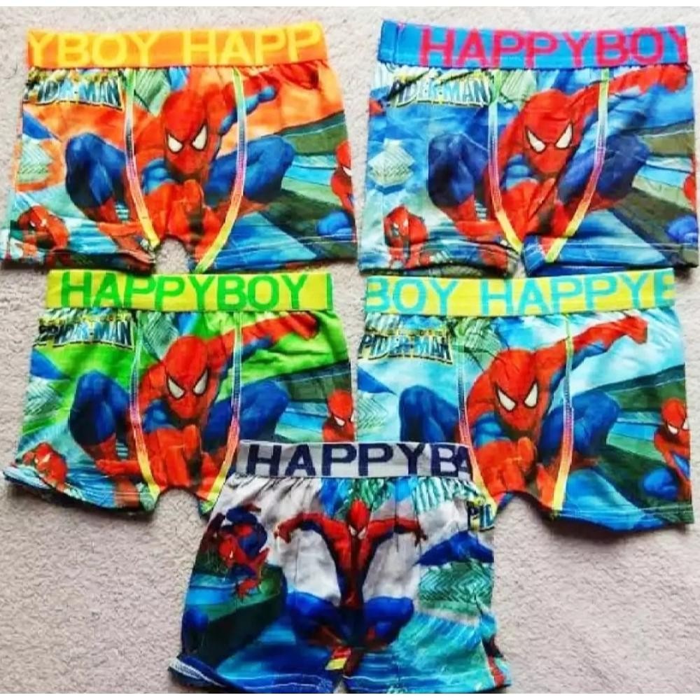 6 Pcs Cd Boxer Anak Laki-Laki Gambar Random Untuk Usia 2 Tahun - 9 Tahun