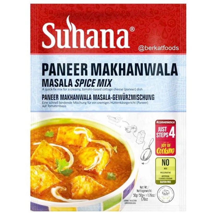 

best seller] Paneer Makhanwala Masala Spice Mix Suhana / Bumbu Masak Instan Cottage Cheese Khas India Halal