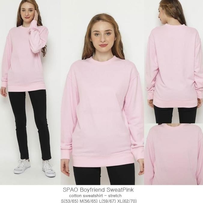 SPAO Boyfriend Sweat Pink Outer Sweater Sweatshirt Branded