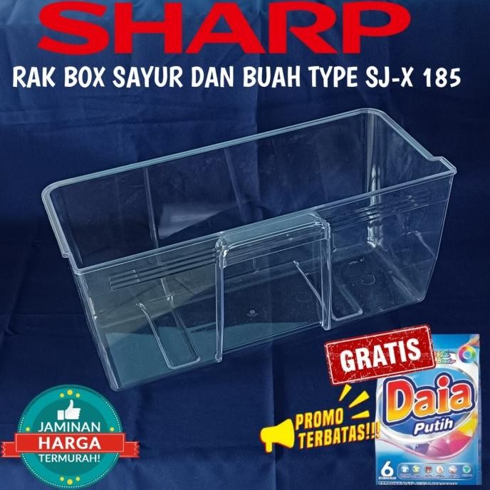 @#@#@#] RAK KULKAS BOX SAYUR DAN BUAH KULKAS SHARP 1 PINTU TYPE SJ-X185 ORI