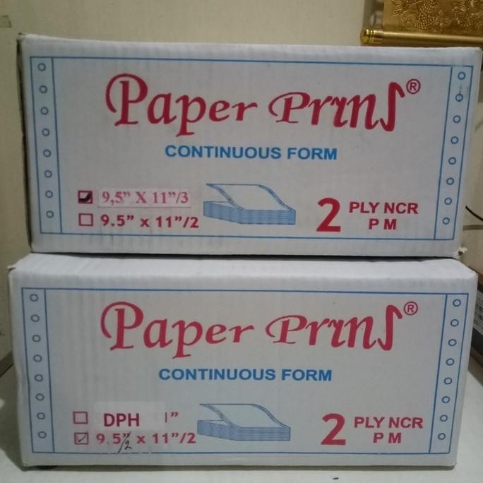 TERBARU - Kertas Continuous Form 2 Ply Bagi 3 atau 2 Ply Bagi 4