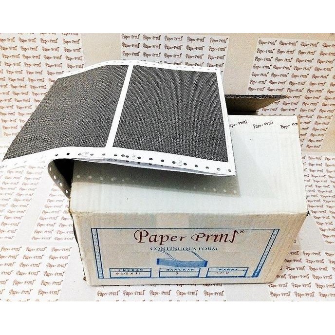 

NEW kertas komputer continuous form slip gaji 3ply bagi 2 paper prins