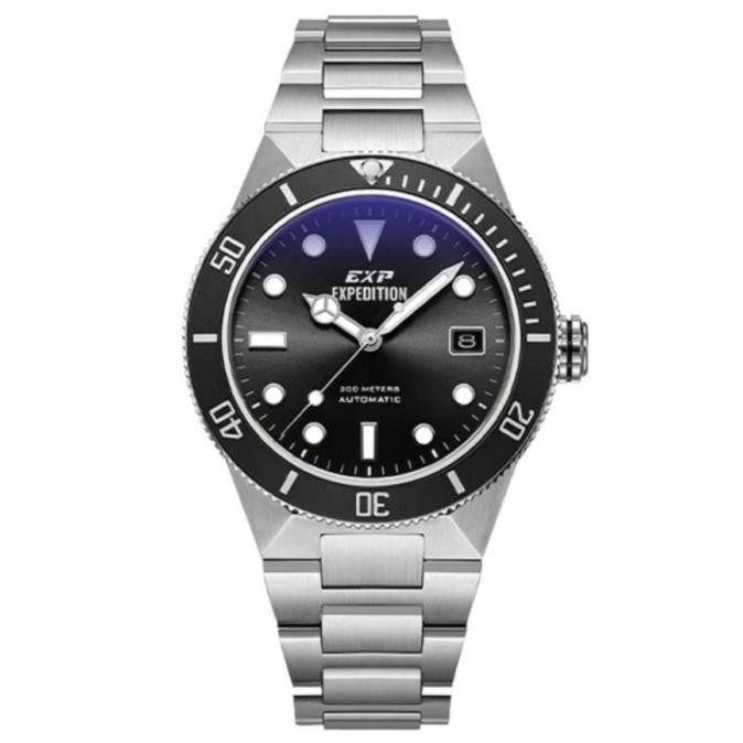 JAM TANGAN EXPEDITION PRIA EXP 6851 / E6851 ORIGINAL - SILVER BLACK LUIS