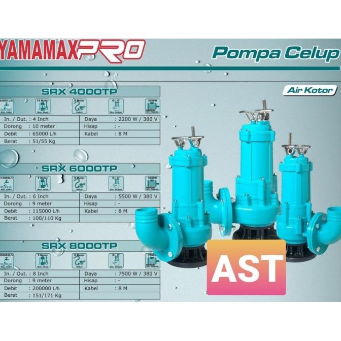 langsung order saja] POMPA CELUP SRX 4000 TP 3 PHASE (AIR KOTOR) / YAMAMAX-PRO