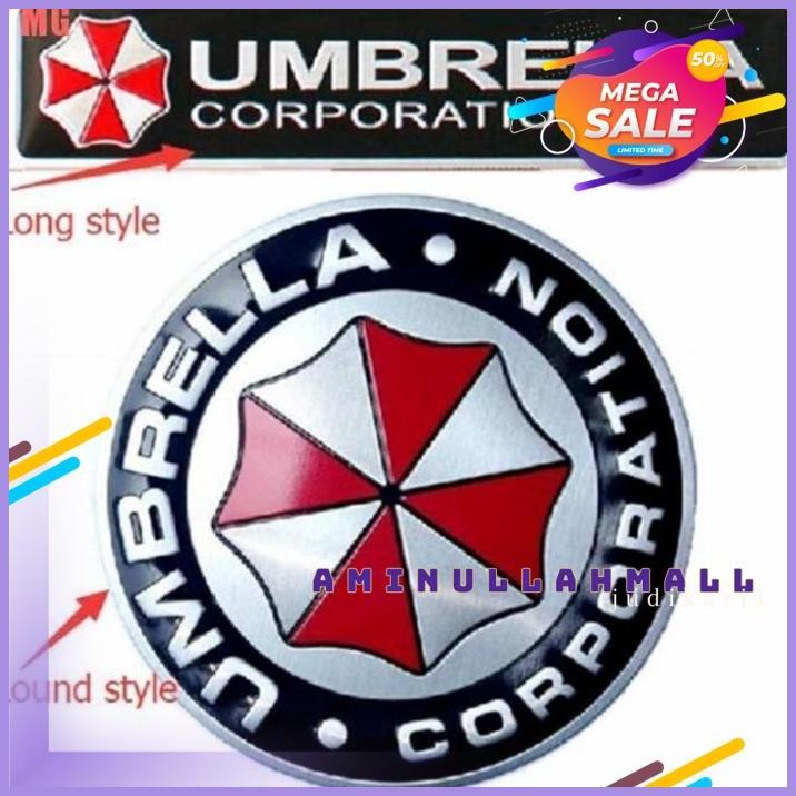 EMBLEM 3D STIKER RESIDENT EVIL LOGO UMBRELLA CORPORATION EKSLUSIF