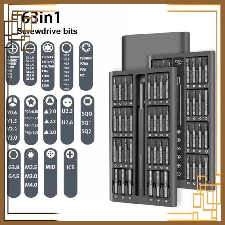 [ARS] Obeng Set Magnet Torx Security PH00 PH00 Tri Wing PH1 PH2 Hex Philips