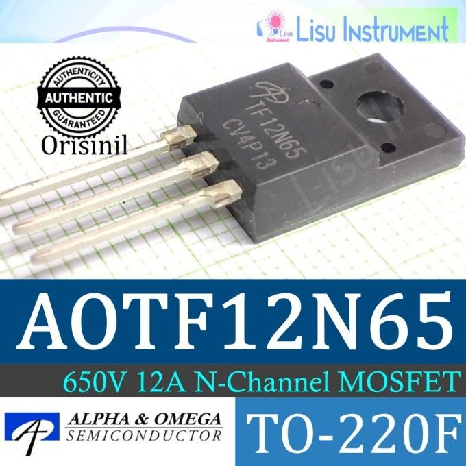 Diskon Original AOTF12N65 TF12N65 N-Channel MOSFET 12N65 650V 12A TO-220F AO lisu992 Ayo Beli