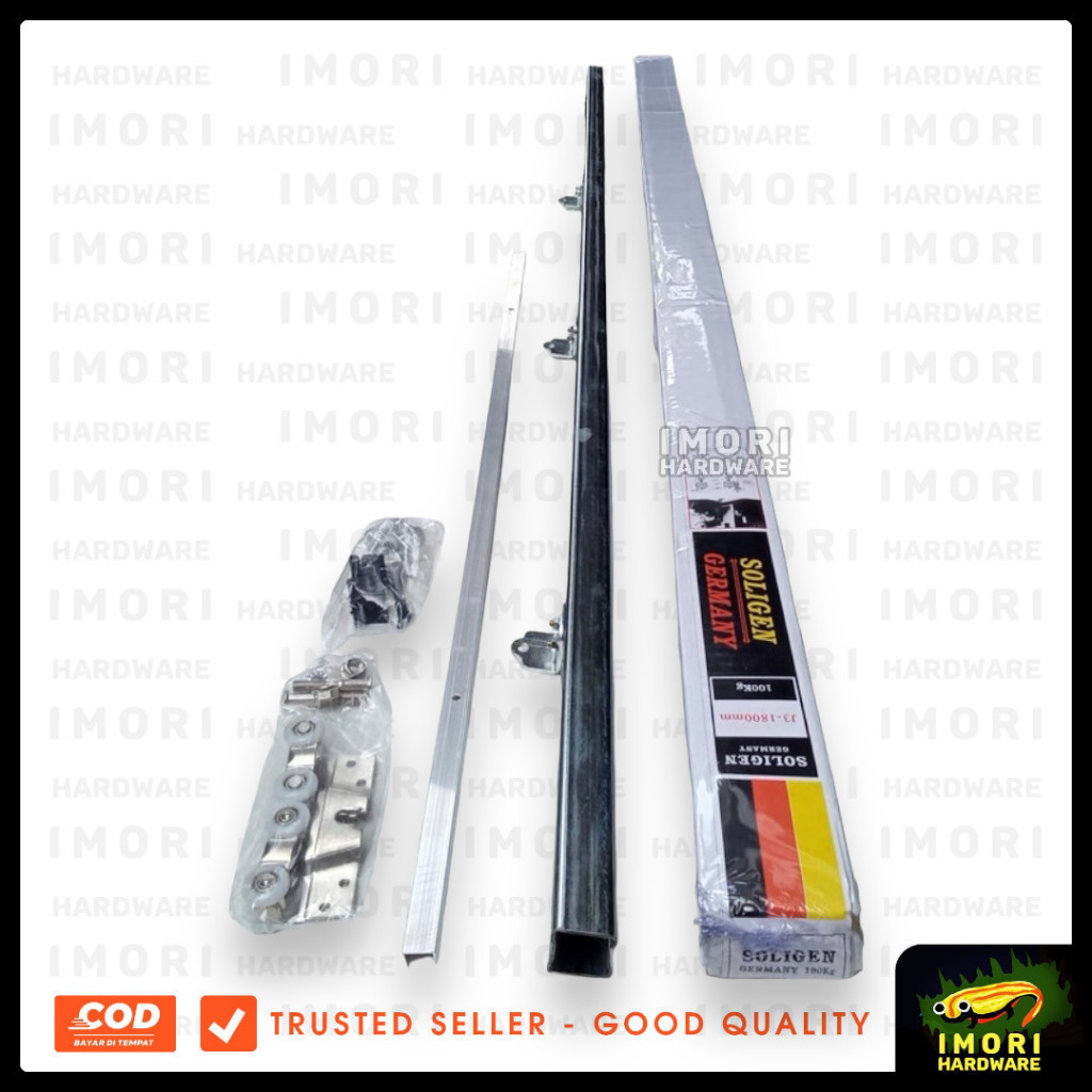 SOLIGEN Rel pintu J3 J4 J5 J6 Geser Kamar Rumah Sliding Rail im