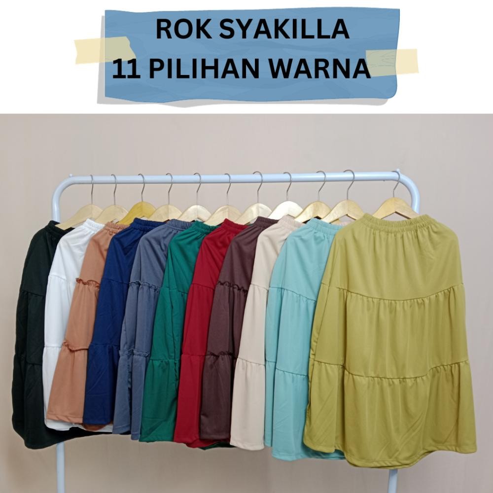 Rok Syakilla - Rok Panjang Anak Perempuan Model Korea Remaja Long Skirt Maxi Bawahan Rok 3 Tingkat A