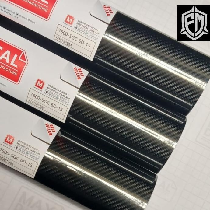 STICKER MAXDECAL 7600-SGC 7D-15 [ CARBON 6D ] PER ROLL TERBATAS