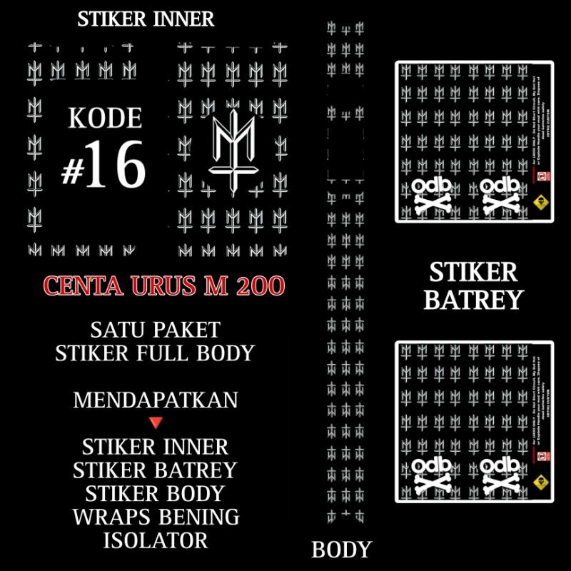 

*PromoTerjangkau* Stiker Vnil M200 Kode 16 Garskin Wrap Stiker Premium / X Casing Case COD