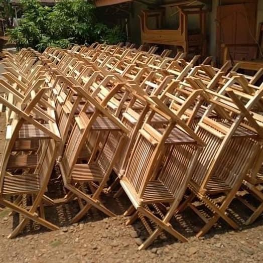 PREMIUM KURSI LIPAT KAYU JATI STANDAR EKSPOR MINIMALIS HOMEINDUSTRI FURNITURE