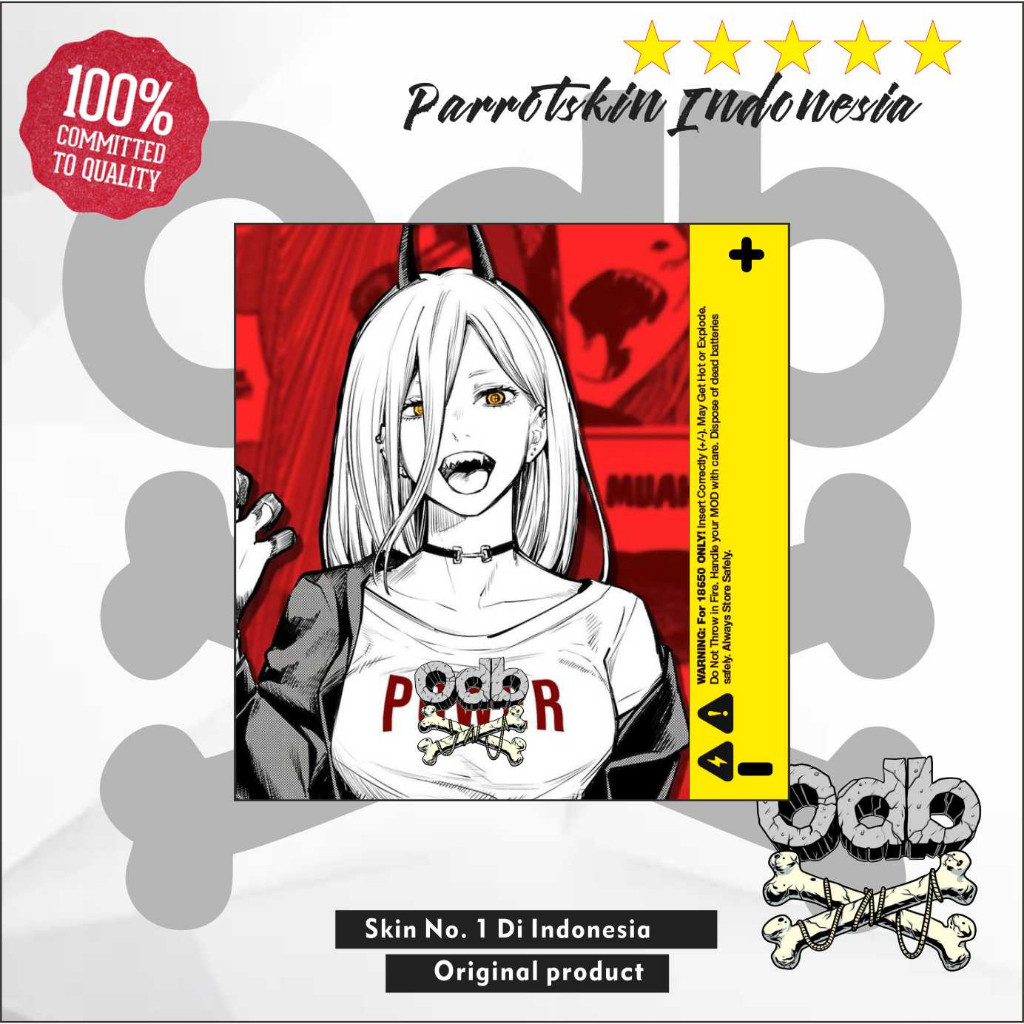 

*PromoTerjangkau* Warp Baterai Stiker Wrap Odb Anime Mukay 18650 21700 Per Power Garskin Wrap Stiker Premium / X Casing Case COD