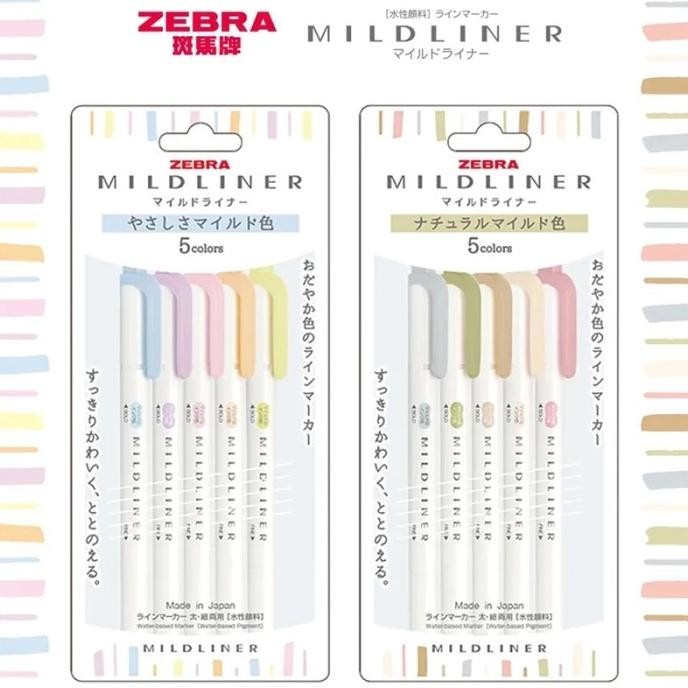 

Promo!! Zebra Mildliner Gentle Natural Mild Colors Double Sided Highlighter