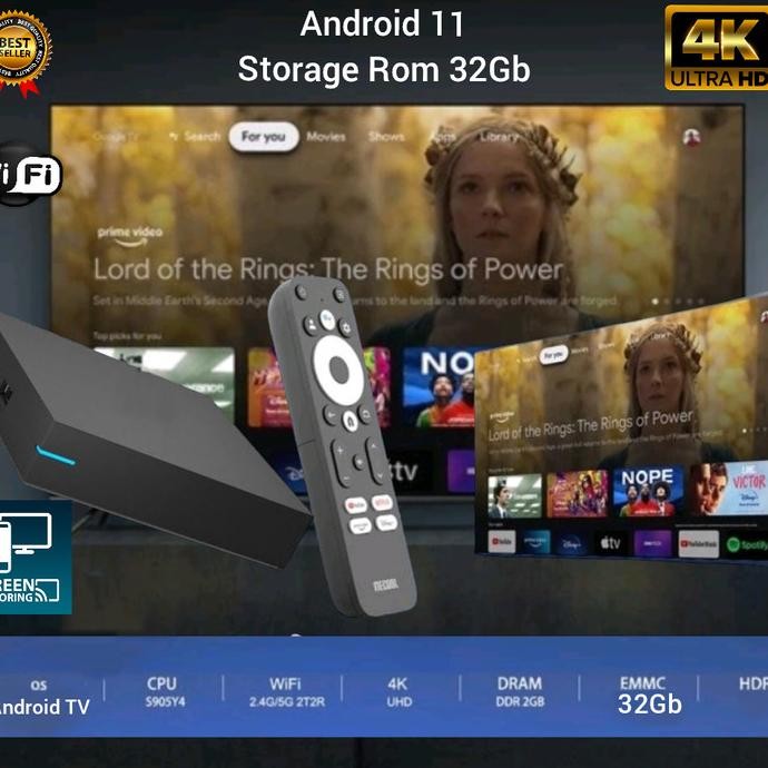 Android Box TV Q7 4K Bluetooth
