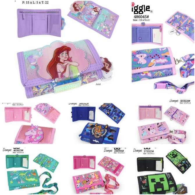 Laris Dompet Smiggle Wallet Smiggle Koala Unicorn Dino Ariel Minecraft