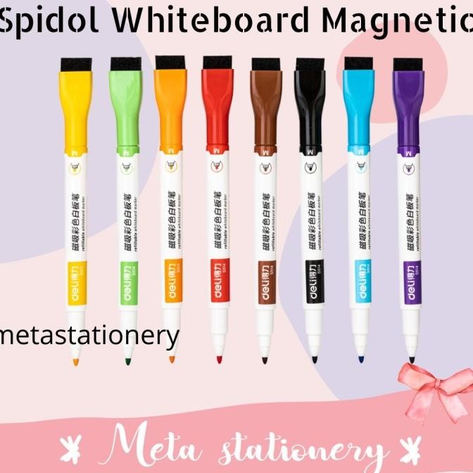 

Diskon!! Spidol Magnetic Whiteboard / Spidol Wipe Clean Set 8 Color Deli