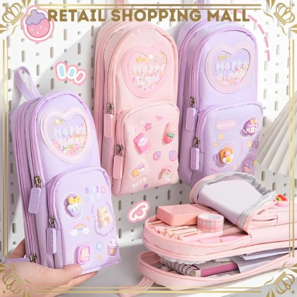 

Murah!! Rsm Tempat Pensil Lucu Kotak Pensil Serbaguna 6 Layers 3D 3 Resleting