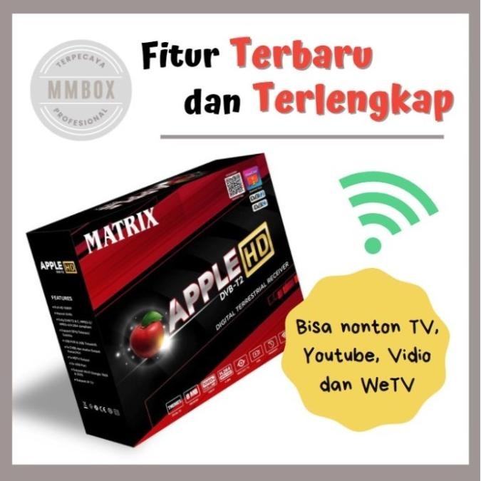 Set Top Box DVBT2 Matrix Apple HD New Merah (Youtube)