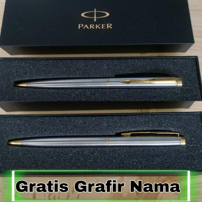 

Promo!! Pulpen Balpenparker Stainless Model Putar Exclusive Gratis Grafir Nama