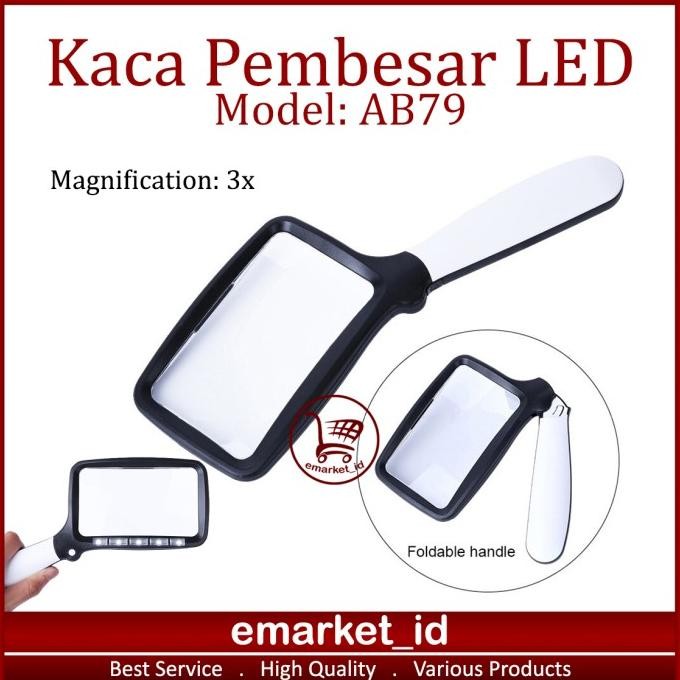 

Murah!! Kaca Pembesar Led Ab79 / Lampu Lup Lensa Magnifier Handheld / Membaca
