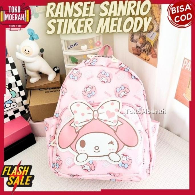 Laris Ransel Sekolah Anak Melody Lucu Imut Tas Ransel Sanrio Stiker My Melody Unik Tas My Melody