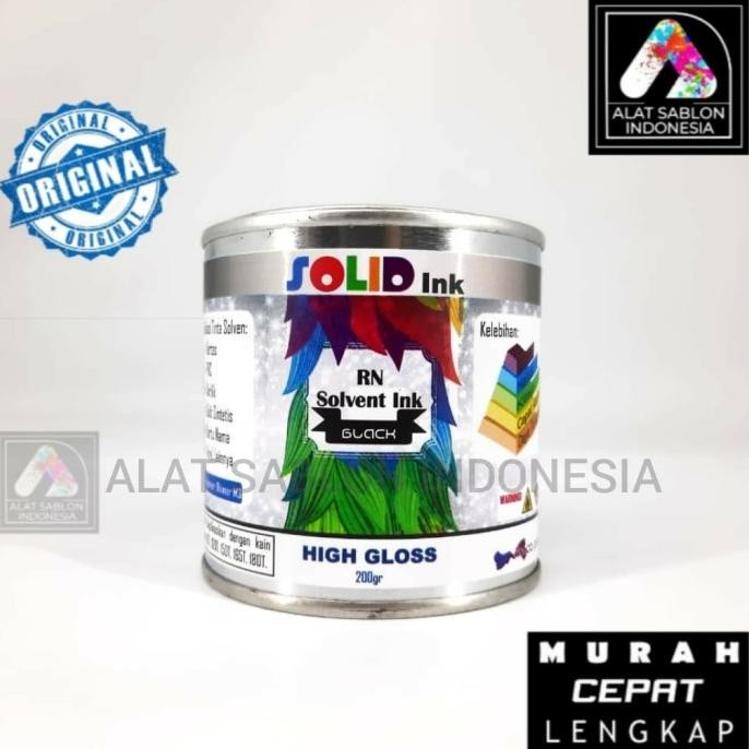 

Murah!! Tinta Sablon Pvc Solid Ink Black Hitam 250Gr