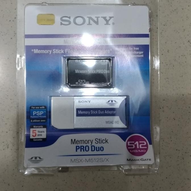 MEMORY STICK PRO DUO SONY 512MB +ADAPTOR (ORI )