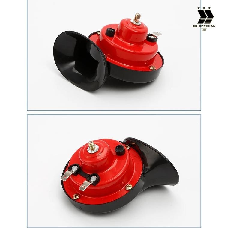 Cso Klakson Keong Waterproof Anti Air Double + Aksesoris Motor Mobil 12 V Suara Seperti Denso Dan He