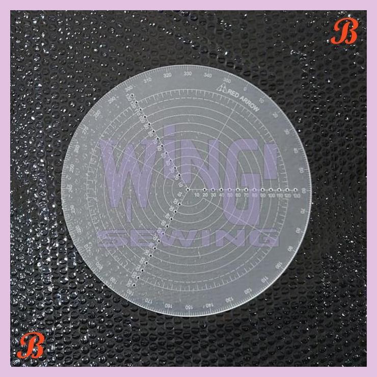 

| WSW | PENGGARIS JAHIT POLA BULAT SKALA 30CM MIKA AKRILIK ACRYLIC