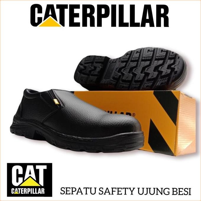Sepatu Kerja Proyek Pabrik Ujung Besi Sol Di Jahit Sekeliling / Sepatu Safety Caterpillar_Pria Dan W