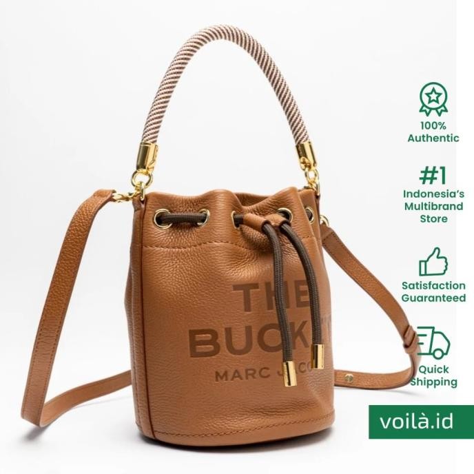 Murah Marc Jacobs The Leather Bucket Bag Argan Oil