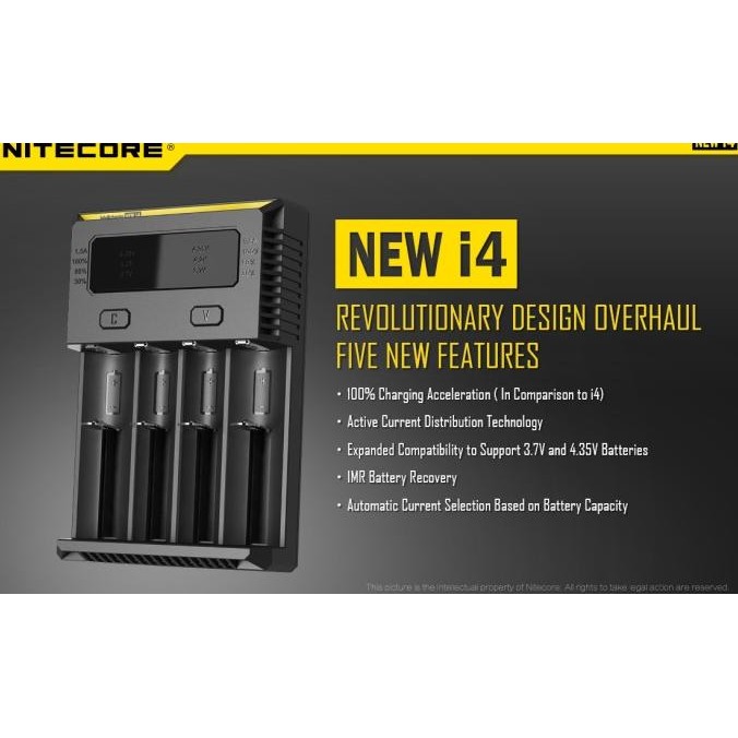 Murah NITECORE Intelli Charger i4 - Charger Nite Core 4 Slot | Casan Baterai | Charger Nitecore i 4 