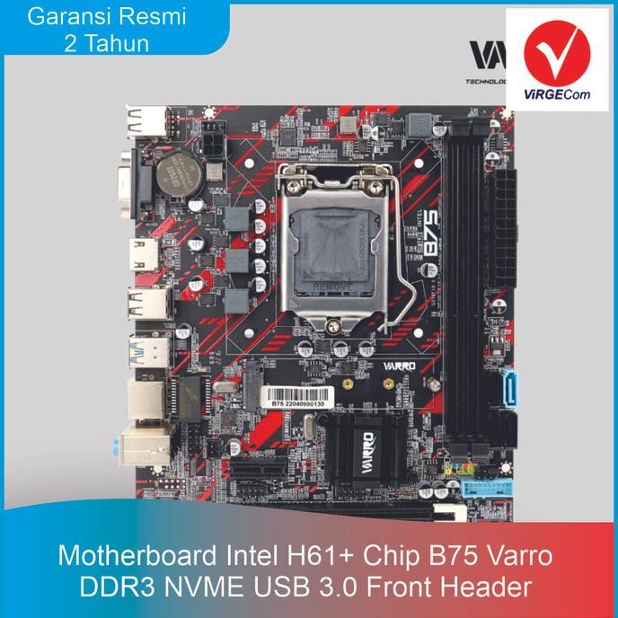 Motherboard Intel Varro H61+ Plus LGA 1155 B75 USB 3.0
