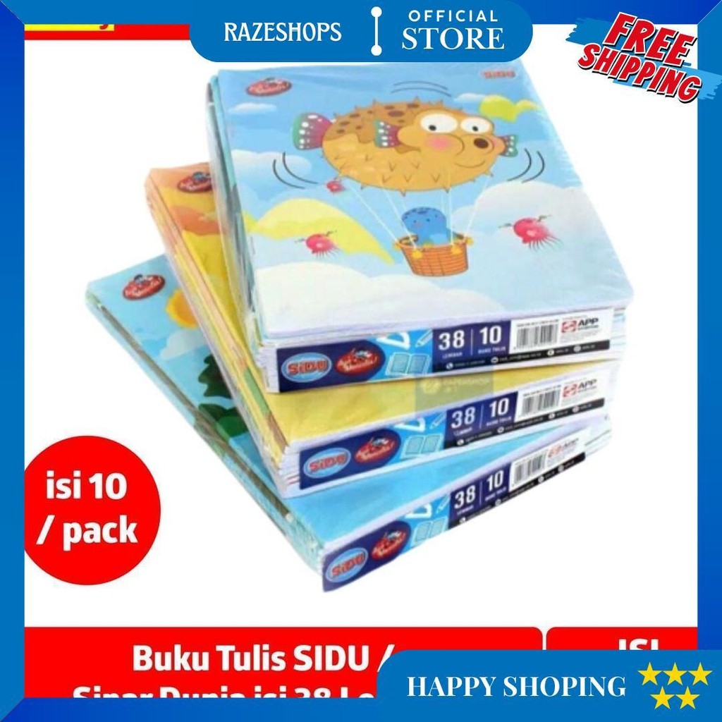 

(1Pak) Buku Tulis Sidu 38 Buku Sinar Dunia 38 Lembar 1 Pack Isi 10 Pcs / Buku Sidu 38 D Sale