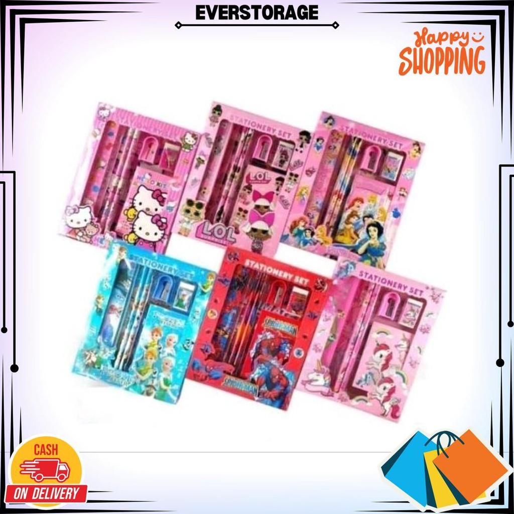 

Paket Alat Tulis Karakter Tk - Pensil Set Box Anak - Stationary Set D Cod