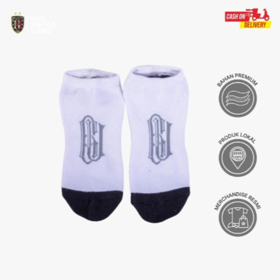 Bali United Kaos Kaki BU Basic Lowcut Socks White
