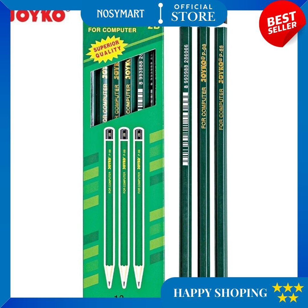 

(12Pcs) Pensil 2B Handy Pencil P90 / P91 / P92 / P98 / P101 / P-88 2B Joyko D Cod
