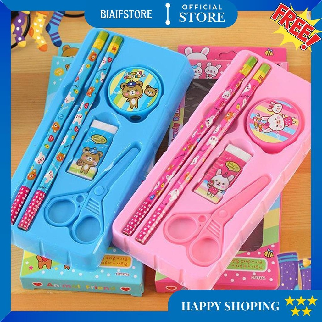 

Alat Tulis Stationary Sekolah Set Paket Alat Tulis 5 In1 Lengkap Kado Souvenir 1019 D Terlaris
