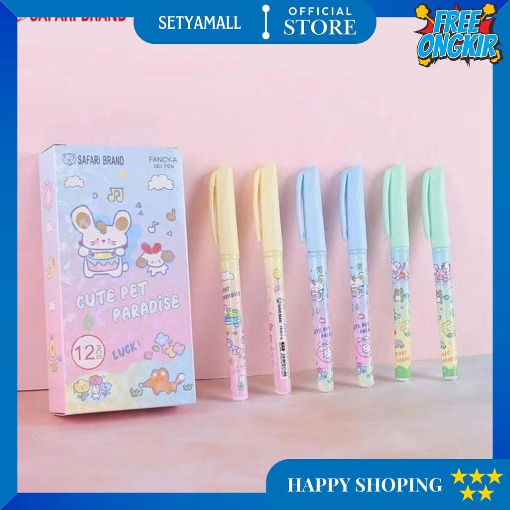 

(Fancy Tutup-Lusin) Pulpen Bolpen Ballpoint Bulpen Gel Gell Jel Pen Motif Karakter Lotso Pink Bear Ultraman Cute Pet 0.5Mm D Promo 4.4