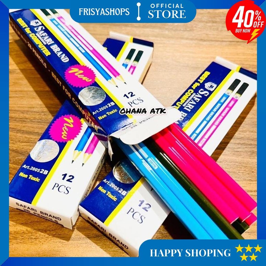 

(1Pack) Pensil Pencil Safari 2005 2B 1 Box 12 Pcs D Termurah