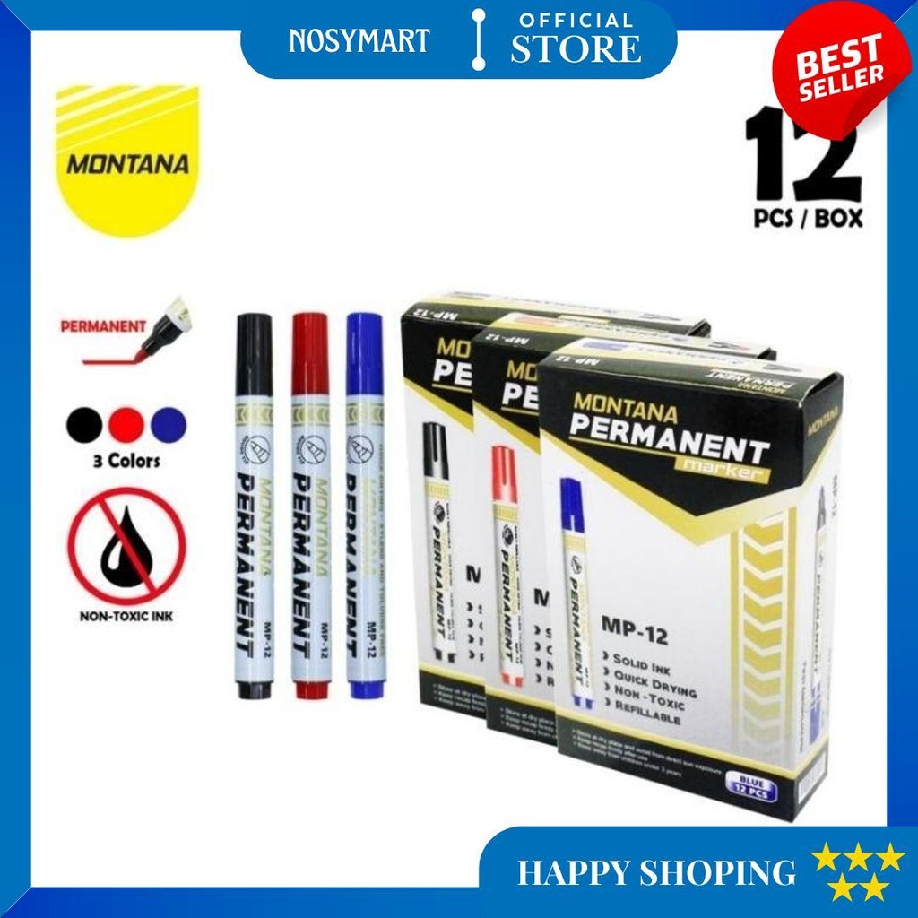 

Spidol Permanen Montana Mp-12 (12Pcs) D Cod