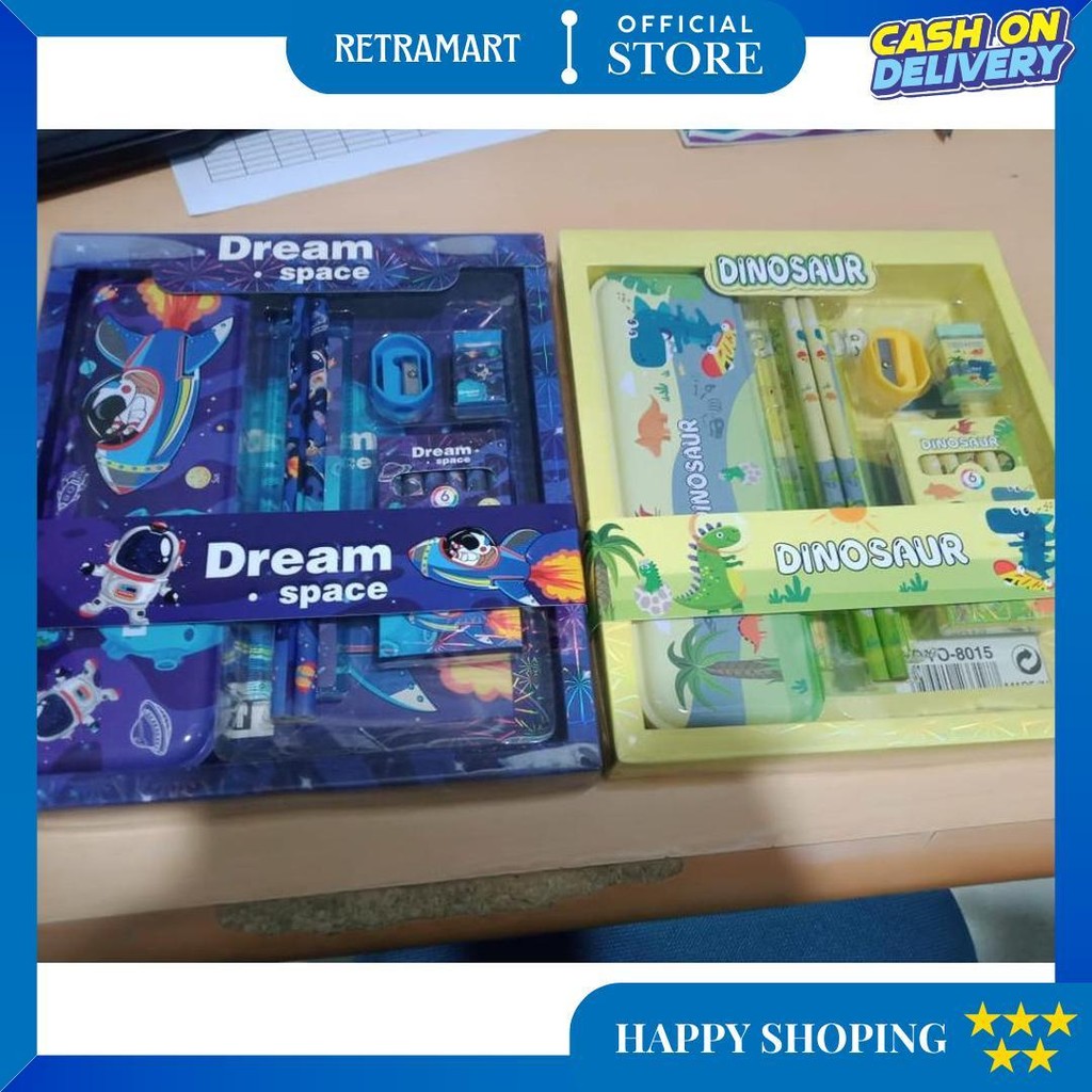 

Study Set Stationery Set Alat Tulis Sekolah Karakter Unicorn/Spiderman/Frozen/Little Pony 8015 D Promo Puncak