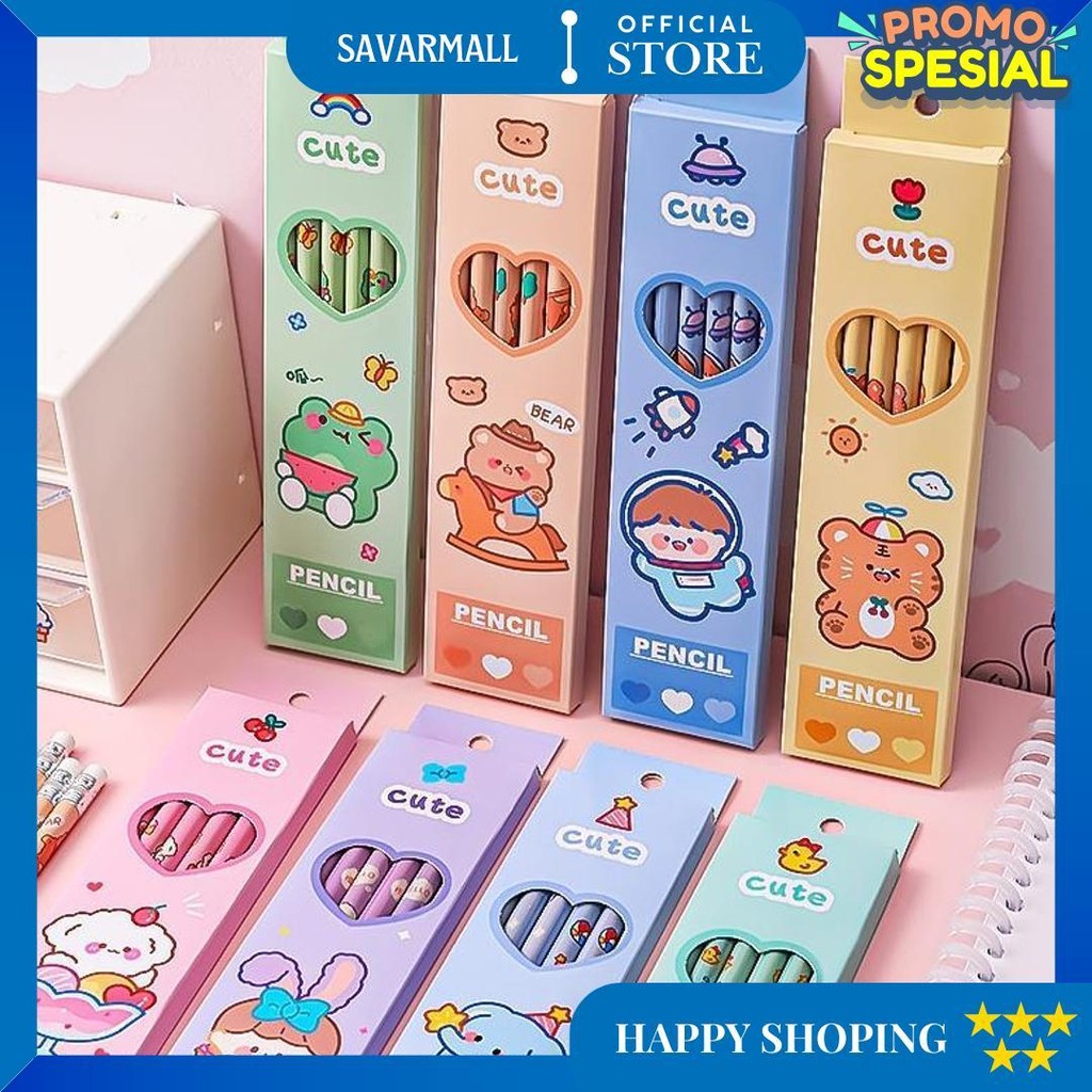 

6Pcs Pensil Motif Kartun Lucu/Pensil Murah Meriah D Gratis Ongkir