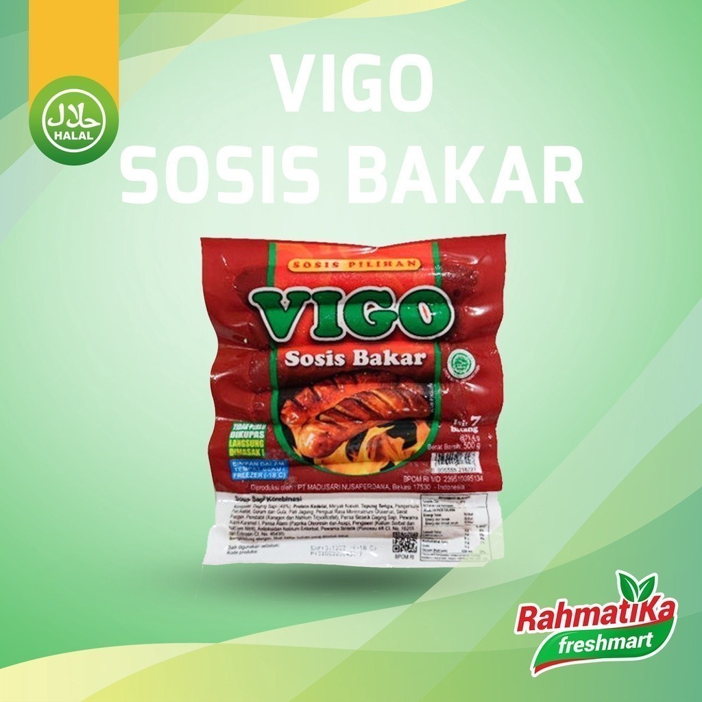 

Vigo Sosis Bakar Isi 7 Pcs 500 gr