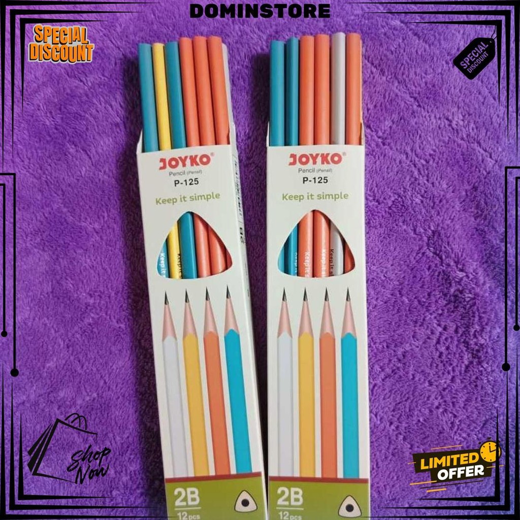 

(1Pack=12Pcs) Pensil Joyko P-125 - 2B D Promo 4.4