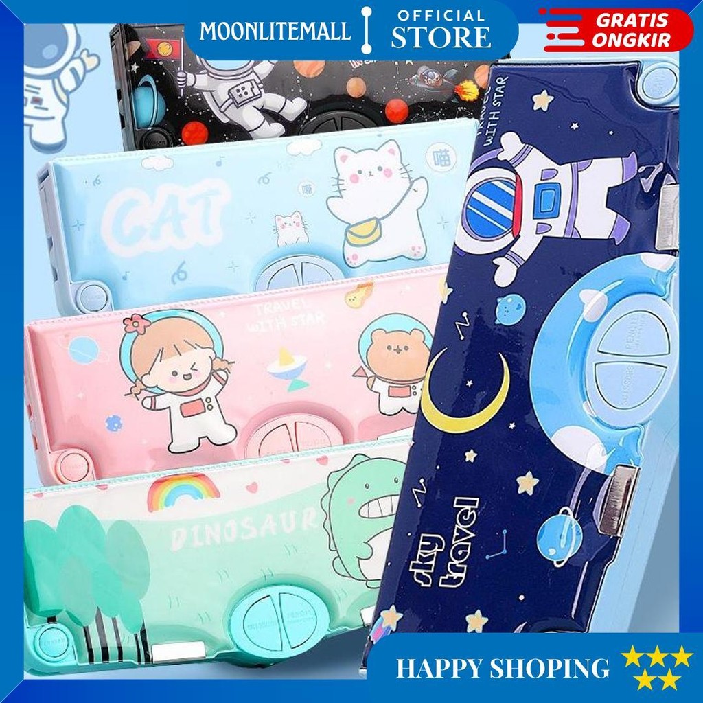 

[Ready] Aimilo Tempat Pensil Multifungsi Kotak Pensil Anak Lengkap Peruncing Gunting Isolasi Penghapus Penggaris Alat Tulis Sekolah D Best Seller