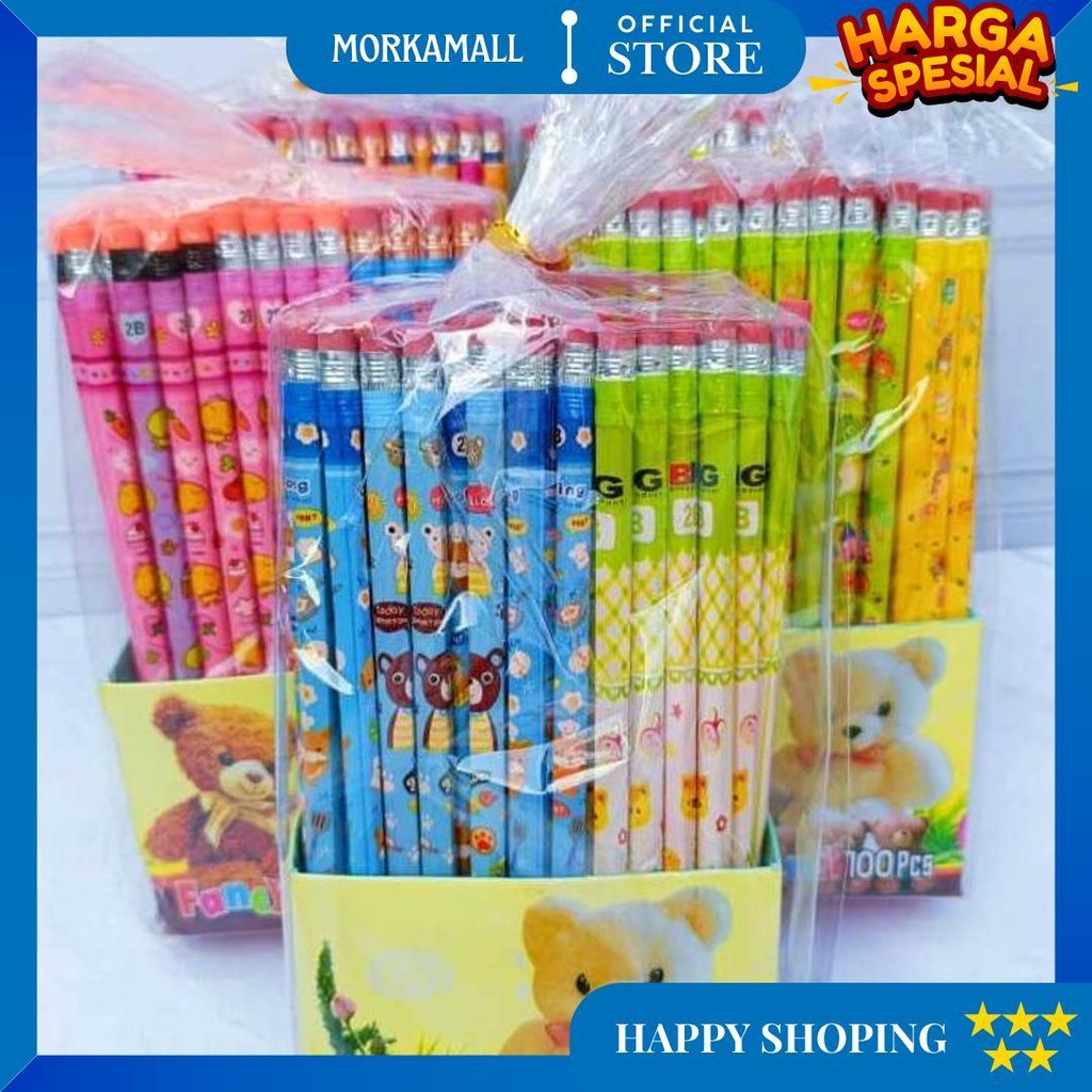 

Promo Isi 50 / 25 Pcs Pensil 2B Karakter Fancy Ada Penghapus D Sale