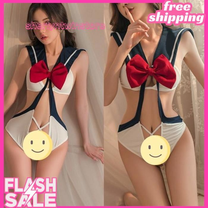 PAKAIAN DALAM BAJU DINAS SEXY SEXY  SERAGAM SEKOLAH SISWI JUMPSUIT SEKSI HOT BY SHERLYNTWINSTORE TER