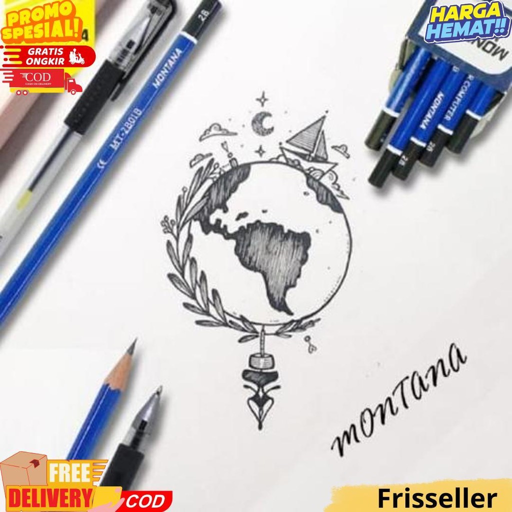 

Pensil 2B Montana Mt-2B01-B Biru (12 Pcs) D Termurah